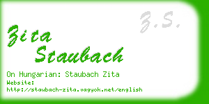 zita staubach business card